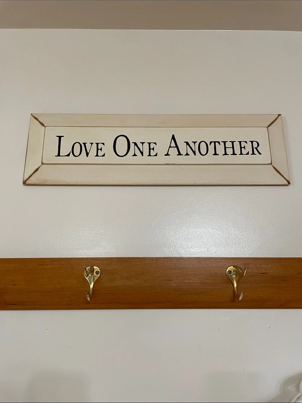 Cream 'Love One Another' Framed Wall Sign by